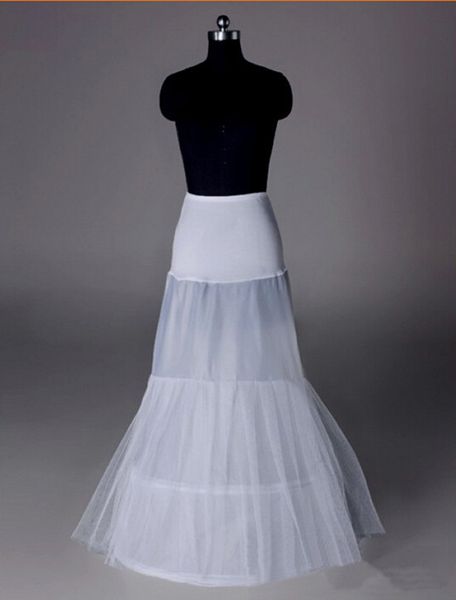 

2017 new white petticoats 2 hoop 2 layers bride formal dress underskirt crinoline small fishtail corset wedding accessories