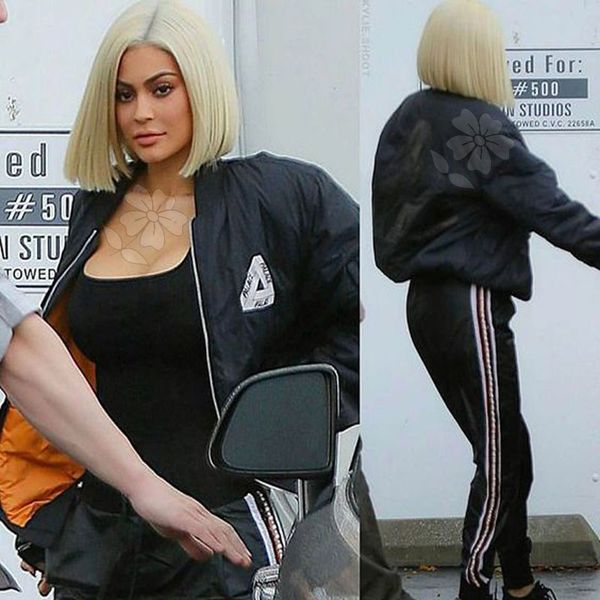 Kylie Jenner 14 20 Inch Blonde Short Bob Wigs Silky Straight