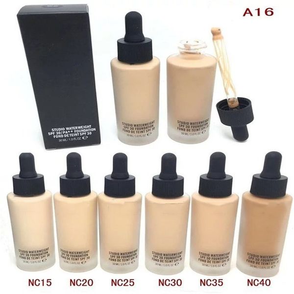 NC Liquid Foundation Concealer Studio Waterweight 6 Color BB Creme Gift Grátis DHL Navio Livre