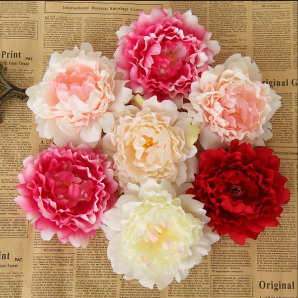 

высокое качество 15 см / 5.9 дюймов Шелковый Пион цветок головы полностью открыть ис