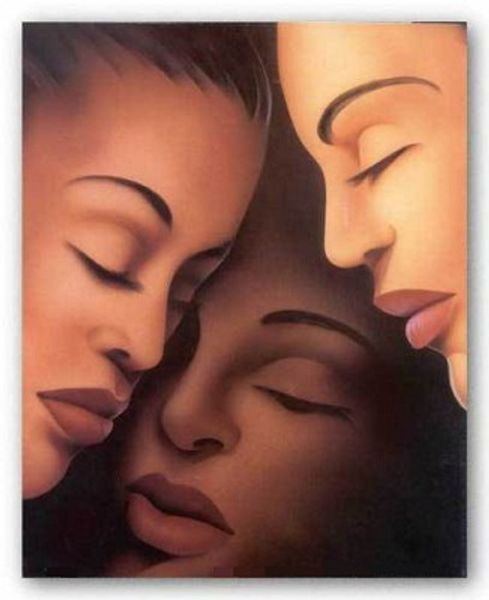 Sorelle dipinte a mano dipinte afroamericano pittura a olio di arte su tela personalizzata taglia Ebon