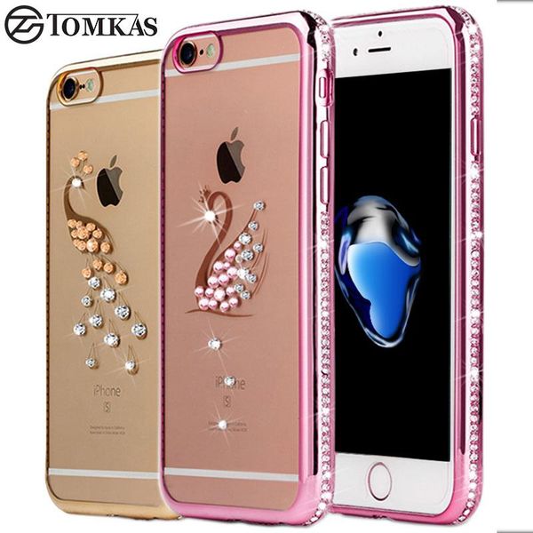 

Rhinestone Case для iPhone 7/7 Plus Силиконовый блеск Алмаз прозрачный чехол для iPhone 7 Plus телефо
