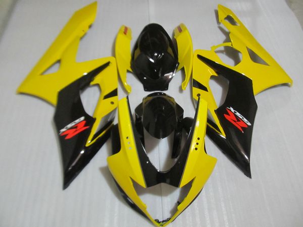 Kit carenatura per stampaggio a iniezione per Suzuki GSXR 1000 05 06 Giallo Black Fairings GSXR1000 K5 2005 2006 to07