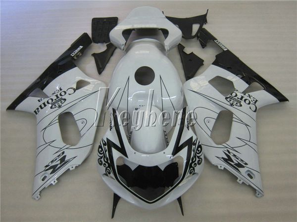 

customize fairing kit for suzuki gsxr600 01 02 03 classical white black bodywork fairings set gsxr750 2001 2002 2003 iy07