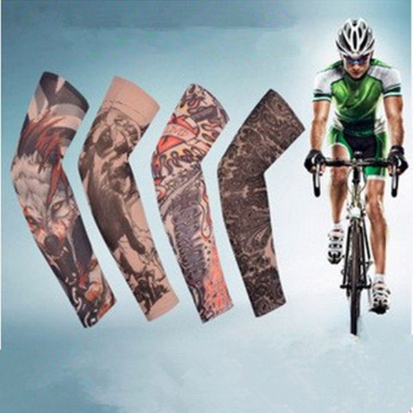 

multi style 100% polyester elastic fake temporary tattoo sleeve designs body arm stockings tattoo for cool men women ic894