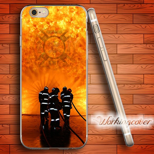 

fundas emt firefighter fireman soft clear tpu case for iphone 6 6s 7 plus 5s se 5 5c 4s 4 case silicone cover