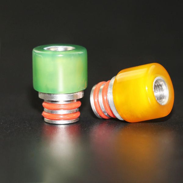 

Colourful Jade Stianless Steel Drip Tip Pure agate stone Drip Tip Fit for RDA Atomizers 510 Mouthpiece 7 Colors DHL Free