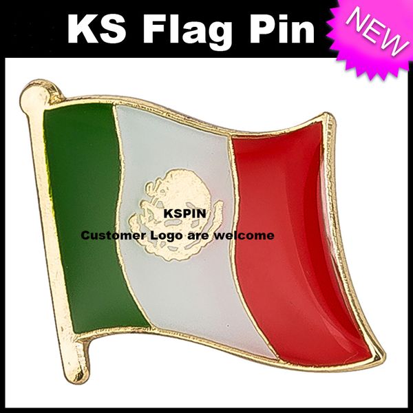 Bandeira do México Emblema Bandeira Pin 10 pcs muito Frete Grátis KS-0134
