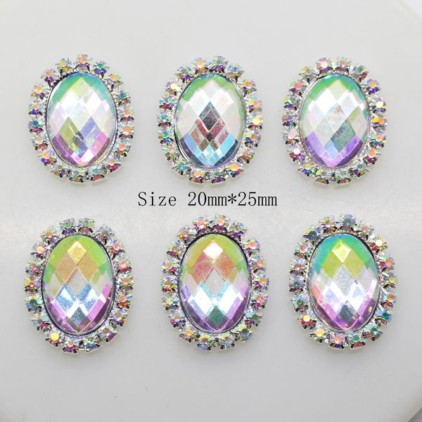 2019 20x25mm Ab Color Rhinestone Buttons Diy Wedding Invitation