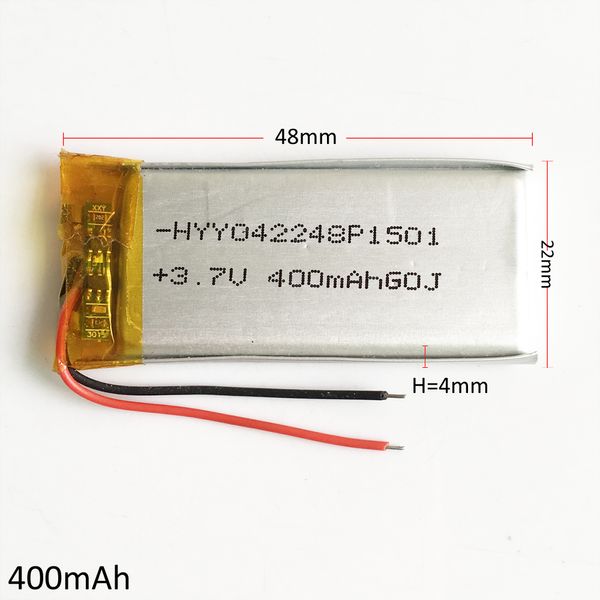 3.7 в 400 мАч 402248 литий-полимерная Li-Po аккумуляторная батарея li ионные элементы для Mp3 GPS PSP Vedio игры bluetooth динамик лампы