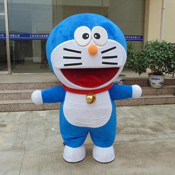 2017 Sıcak Yeni Büyük Baş Mekanik Doraemon Maskot Kostümü Cadılar Bayramı Süslü Elbise .. En İyi Kalite