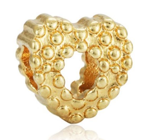 

fits sterling silver bracelet golden silver heart lucky beads charms for european snake charm chain fashion diy jewelry wholesale, Black