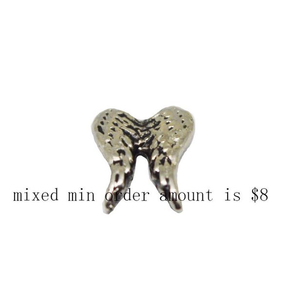

wholesale- jewelry angle wings floating charms 10pcs for glass lockets,ad-307, Bronze;silver