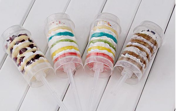 I contenitori pop push up in plastica per uso alimentare di vendita calda spingono il contenitore per torta pop cake per decorazioni per feste