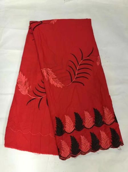 

4.5yards/pc gorgeous red african cotton lace fabric with beautiful embroidery swiss voile lace for clothes jc4-1