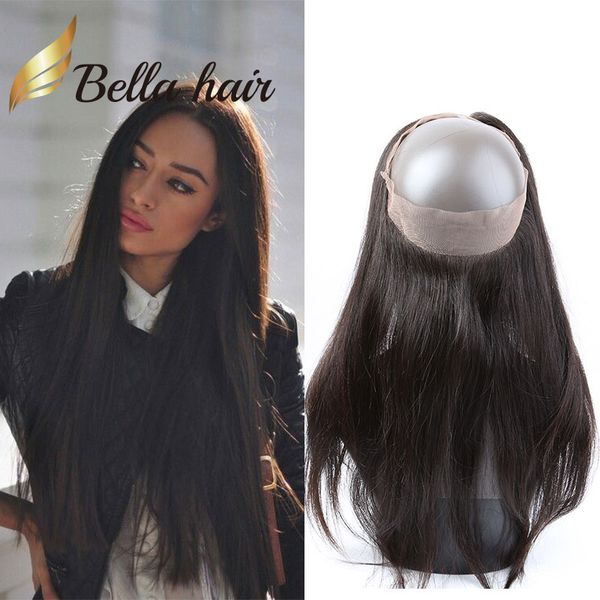 SALE 360 Lace Frontal brasilianisches glattes Echthaar 360 Verschluss Sales Bellahair peruanische indische malaysische natürliche Farbe reines Haarverschlüsse