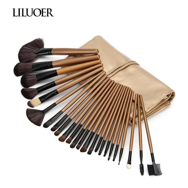 

liluoer beauty 24 pieces makeup brushes full professional makeup kit cosmetic brushes set make up tools kits
