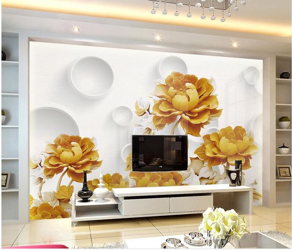 

leisurely pastoral woody peony mural wallpaper background wall mural 3d wallpaper 3d wall papers for tv backdrop