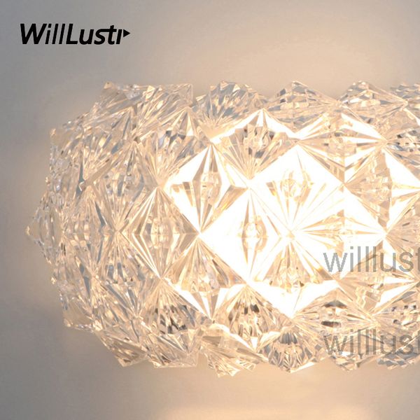 

willlustr crystal acrylic bead wall lamp diamond wall sconce wall light lighting fixture bedside rest room l restaurant