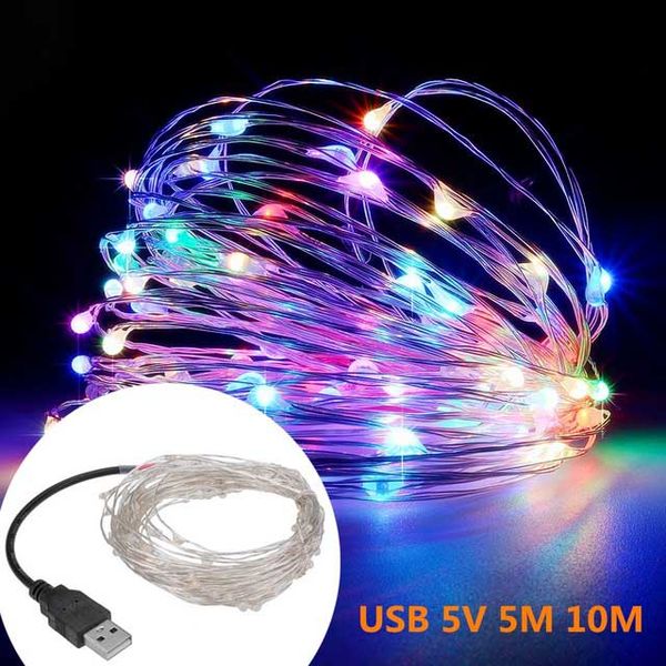 

30pcs 10m 33ft 100led usb 5v led string christmas light copper wire rf wireless led lights garlands party wedding christmas decoration