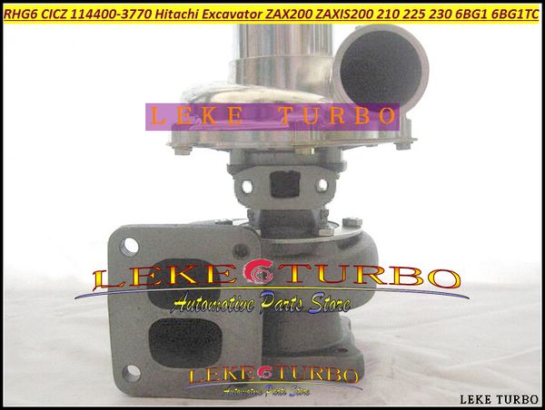 Turbocompressor RHG6 CICZ 1144003770 114400-3770 VA570031 114400-3770 Turbo para Hitachi Zaxis 200 210 225 230 Zax200 Escavadeira 6BG1T 6BG1-TC