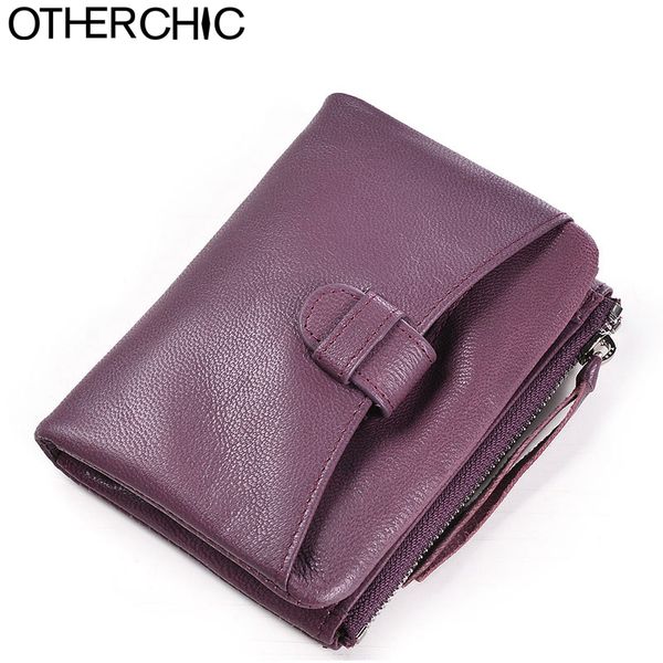 

wholesale- otherchic genuine leather women short wallets sheepskin small soft wallet coin pocket wallet female purse money clip 6n08-06, Red;black