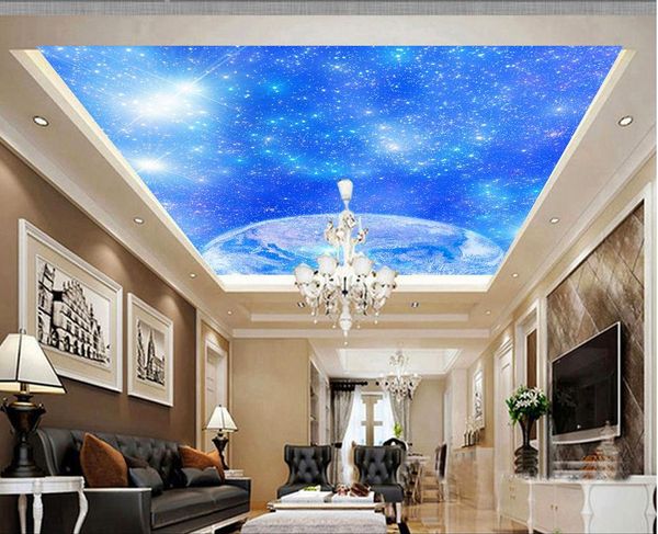 

fantasy star planet living room ceiling fresco 3d ceiling murals wallpaper