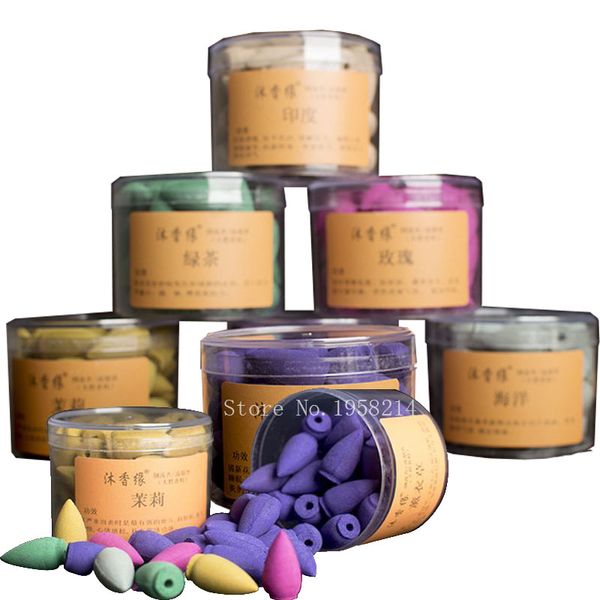

wholesale- natural aromatic chinese incense cone incense mixed flowers scented incense colorful refresh living room meditation gift boxes