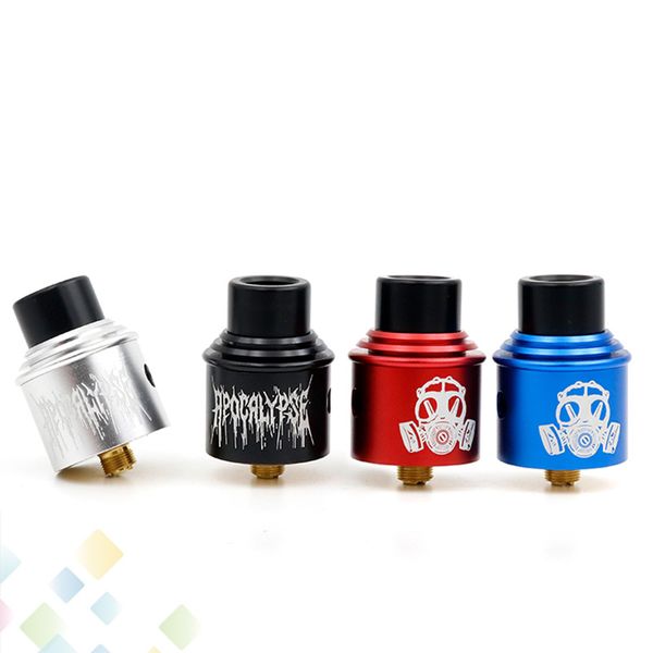 

Aluminum Apocalypse GEN 2 RDA Atomizer With Wide Bore Drip Tip 24mm PEEK Insulators 4 Colors Fit 510 Mods DHL Free