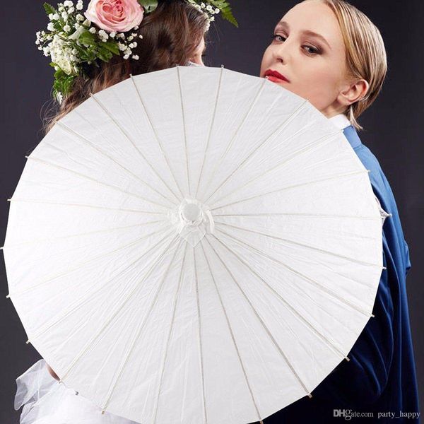 

3 size white bamboo paper umbrella parasol dancing wedding party coasplay art