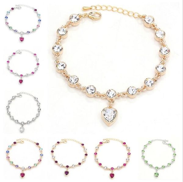 

new arrival crystal bracelet fashion bracelet girl gift fb018 mix order 20 pieces a lot beaded, strands, Black