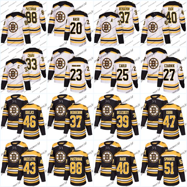 

Mens' 2017-2018 Season Boston Bruins Jerseys 40 Tuukka Rask 9 Johnny Bucyk 88 David Pastrnak 20 Riley Nash Hockey Jerseys