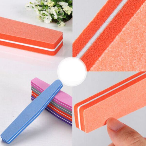 

professional nail files nail buffer buffing slim crescent grit makeup tools diamond spong file