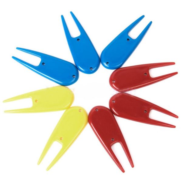 

2020 new wholesale- 8pcs plastic golf divot repair tool golfer golfing club accessory assorted color ing