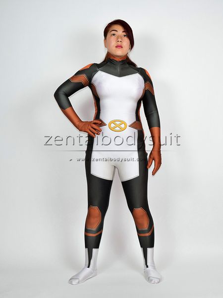 

3d x-men x-23 costume cosplay x23 halloween party zentai suits, Black;red