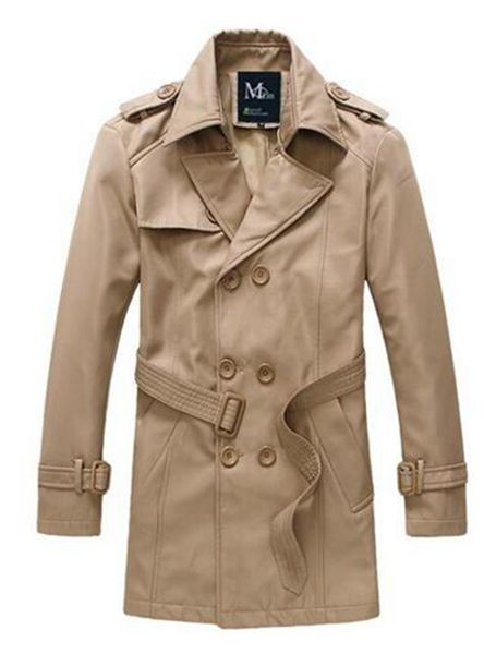 

the new men's autumn/winter in europe and the cultivate one's morality personality british cotton cloth trench coat / 4455 m-2xl, Black