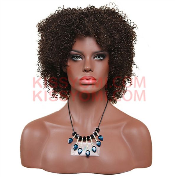 

afro jerry curly short women wig heat resistant synthetic hair wigs lolita drag party celebrity black wig
