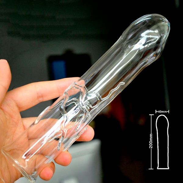 Big Hollow vetro pyrex genitale pene finto artificiale maschio cazzo anale dildo butt plug masturbatore giocattoli adulti del sesso per donne uomini gay 17308