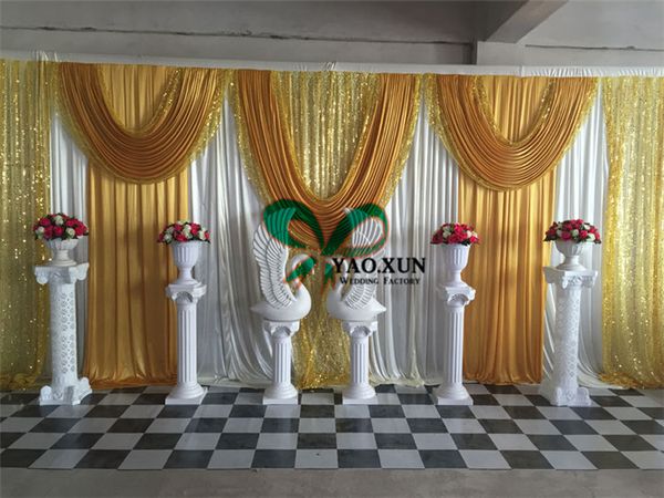 10ft 20ft New Design Wedding Backdrop Curtain With Sequin Drape