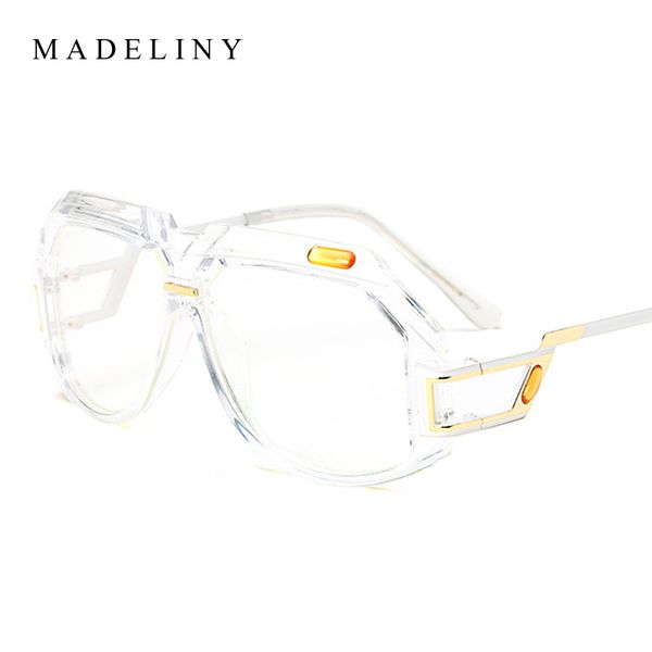 

wholesale- madeliny vintage clear lens glasses fashion women brand designer eyeglasses frames men fashion glasses optical ma407, Silver