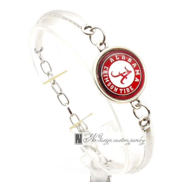 

2017 мода BraceletBangle Алабама малиновый прилив NACC университет команда Спорт подвески б