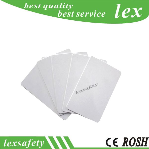 Preço de fábrica impresso 100 pcs / lote f08 13.56MHz 1k em branco PVC cartão inteligente MF1 branco RFID plástico cartões com ISO14443A