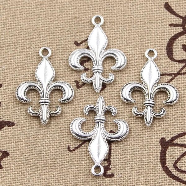 

wholesale- 99cents 6pcs charms fleur de lis 28*20mm antique making pendant fit,vintage tibetan silver,diy bracelet necklace, Bronze;silver