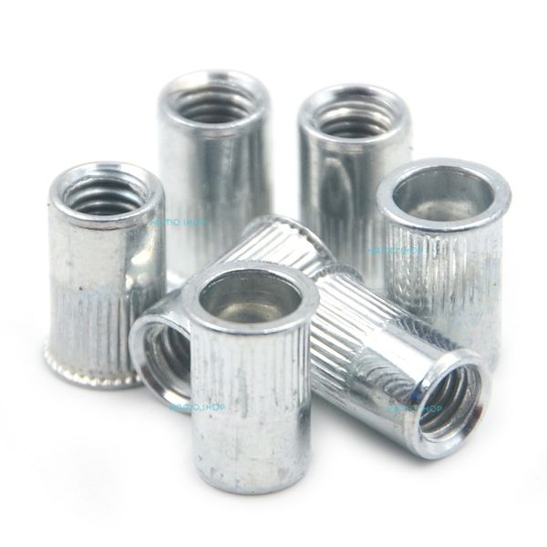 

wholesale- 100pcs m5 rivet nut normal head nutserts blind insert rivnut steel threaded multi