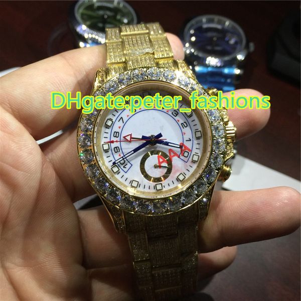 

Diamond wri twatch automatic men 039 watche all ice gold tainle teel hip hop rap watche luxury ym waterproof watche