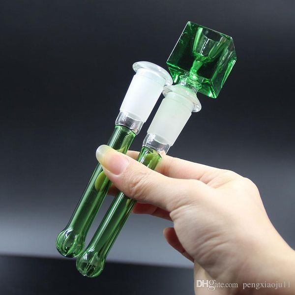 Downstems de vidro do difusor do Downstem da cor verde de alta qualidade e tubulações de vidro coloridas da bacia e Bongos para baixo hastes