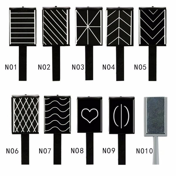 

11 pieces/set cat eye magnet cat eye pen 3d magnet stick magnetic drawing vertical stick for nail gel polish magical nail tool, Silver