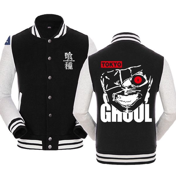 

malidaike anime tokyo ghoul gnome gold wood cardigan baseball clothing sweater jacket casual sport clothing cosplay gift, Black