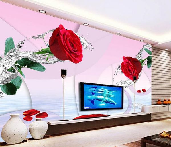 

wallpaper 3d flower rose reflection 3d landscape wallpaper
