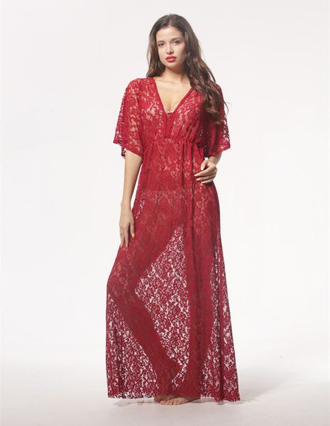 

2017 maternity pgraphy props v neck pregnancy dress for p shooting short sleeve lace pregnant dress, White